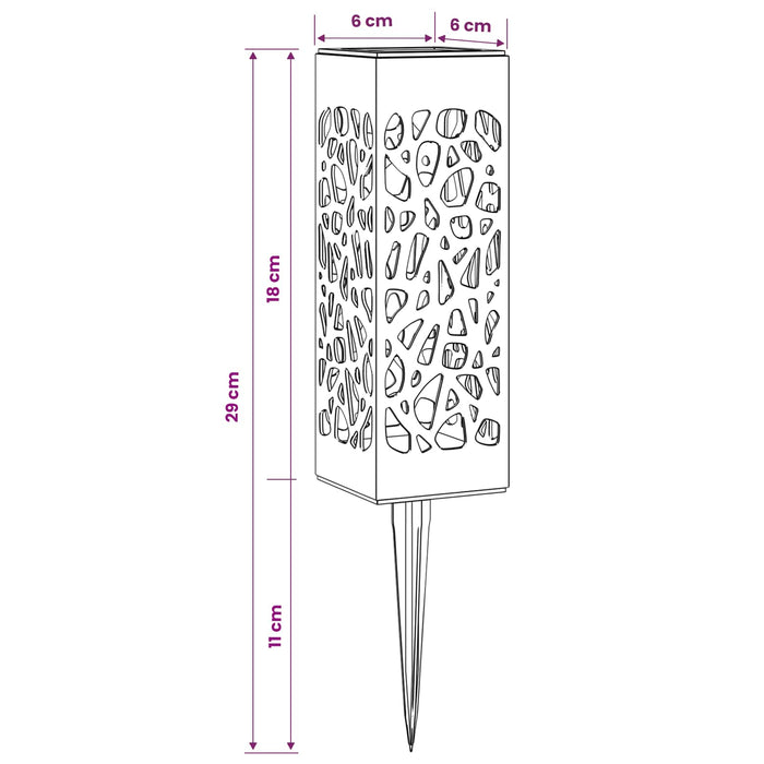 Lumini solare pentru exterior cu ștecher în pământ 4 pcs 29 cm WALTI
