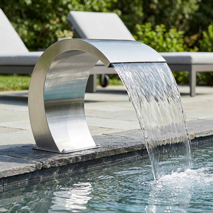 Fântână pentru Piscină Argintiu 61 x 30 x 71 cm Oţel inoxidabil WALTI