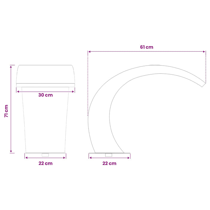 Fântână pentru Piscină Argintiu 61 x 30 x 71 cm Oţel inoxidabil WALTI