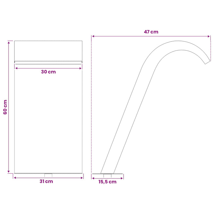 Fântână pentru Piscină Argintiu 47 x 31 x 60 cm Oţel inoxidabil WALTI
