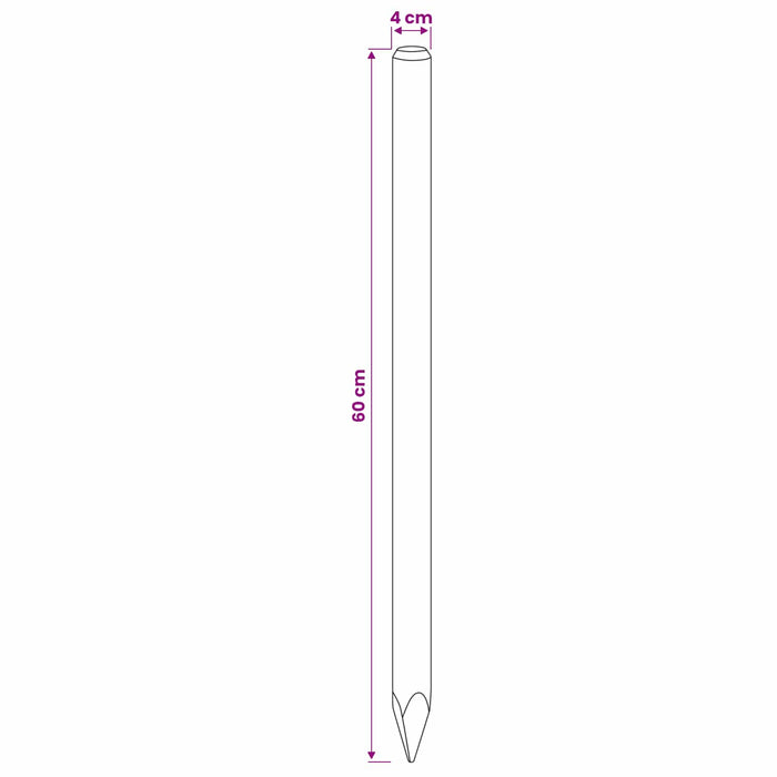 Stâlpi de Gard 15 buc. Verde 60 cm Lemn masiv de pin WALTI