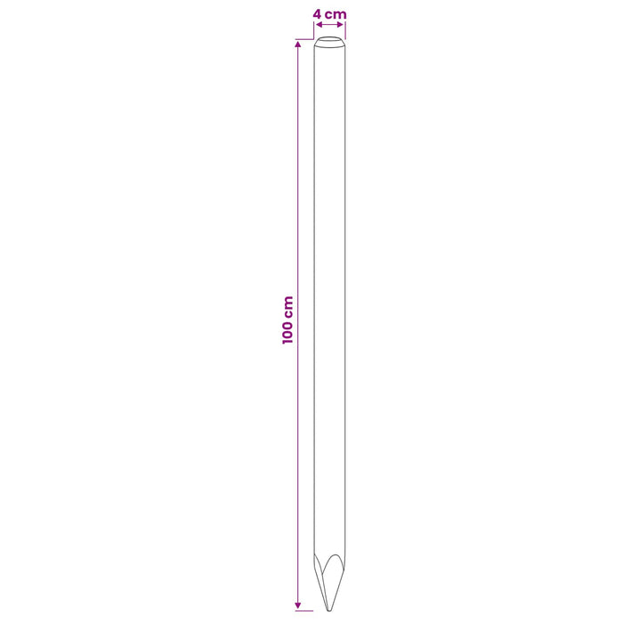 Stâlpi de Gard 15 buc. Verde 100 cm Lemn masiv de pin WALTI