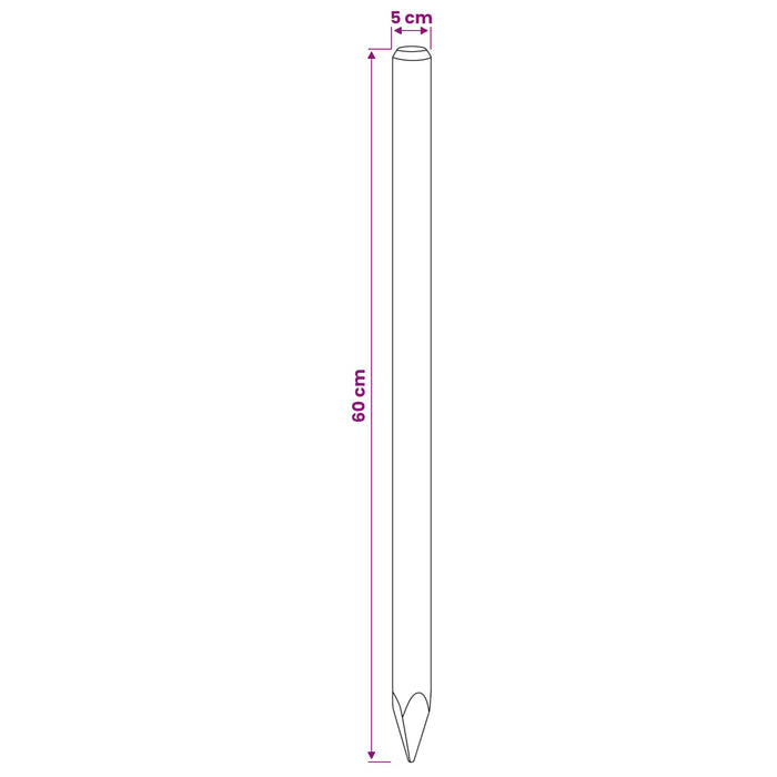 Stâlpi de Gard 15 buc. Verde 60 cm Lemn masiv de pin WALTI
