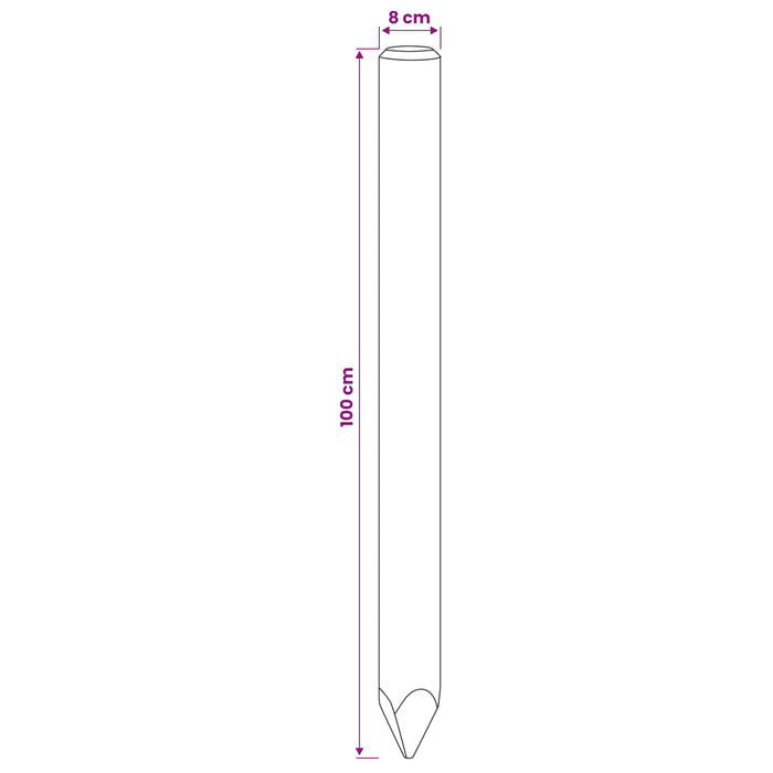 Stâlpi de Gard 5 buc. Verde 100 cm Lemn masiv de pin WALTI