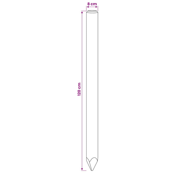 Stâlpi de Gard 5 buc. Verde 120 cm Lemn masiv de pin WALTI