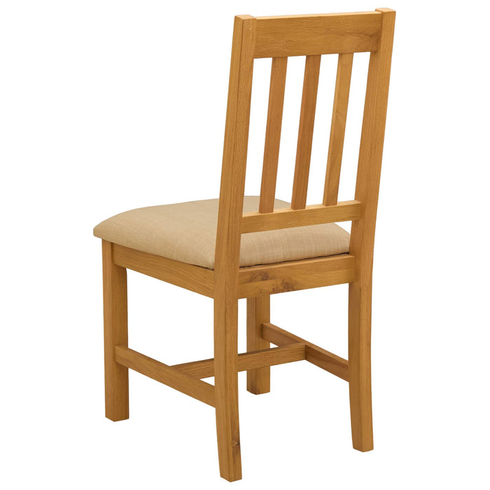 Scaun de sufragerie VENLO 2 pcs Lemn de stejar masiv Bej WALTI