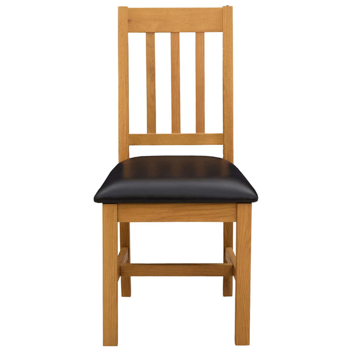 Scaun de sufragerie VENLO 2 pcs Lemn de stejar masiv Negru WALTI