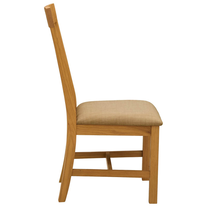 Scaun de sufragerie 2 pcs Lemn de stejar masiv Bej WALTI