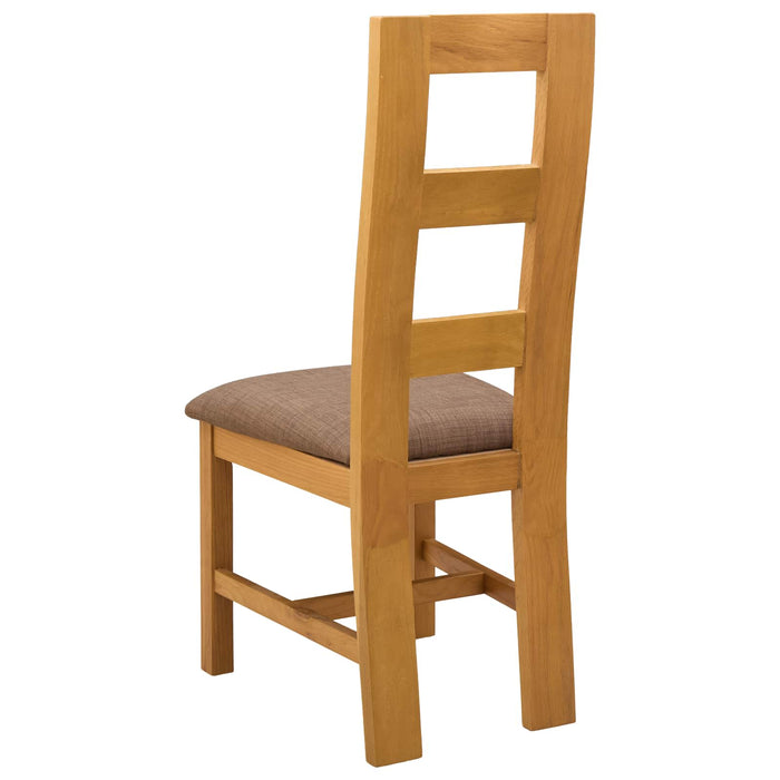Scaun de sufragerie 2 pcs Lemn de stejar masiv Gri WALTI