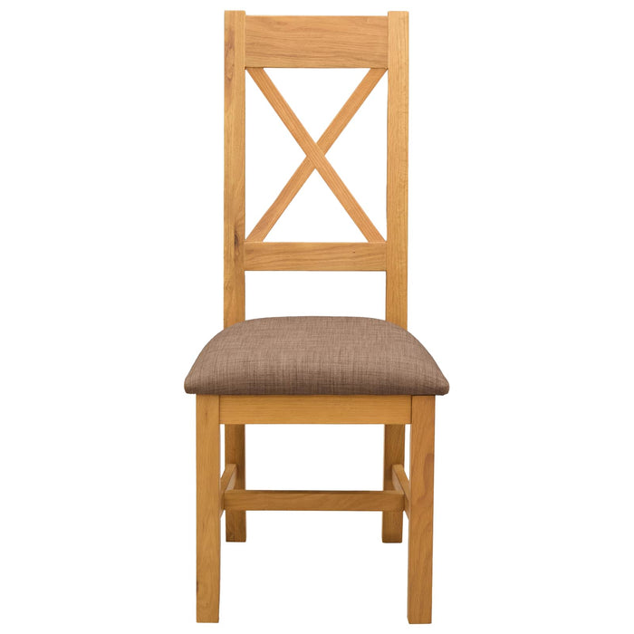 Scaun de sufragerie 2 pcs Lemn de stejar masiv Gri WALTI