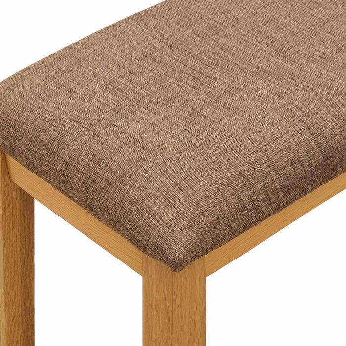 Bancă de Dining 95 x 32 x 45 cm Lemn de stejar masiv Gri WALTI