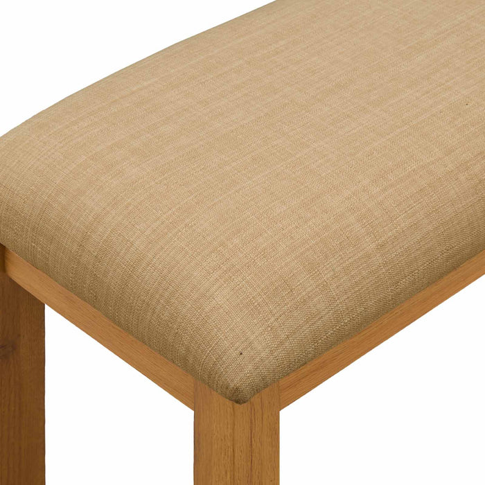 Bancă de Dining 95 x 32 x 45 cm Lemn de stejar masiv Bej WALTI