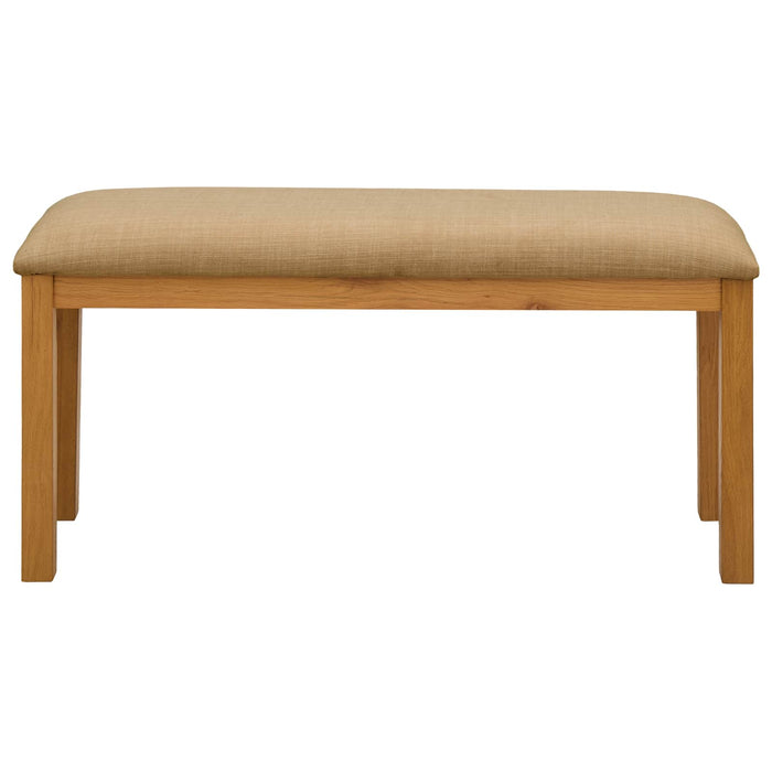 Bancă de Dining 95 x 32 x 45 cm Lemn de stejar masiv Bej WALTI