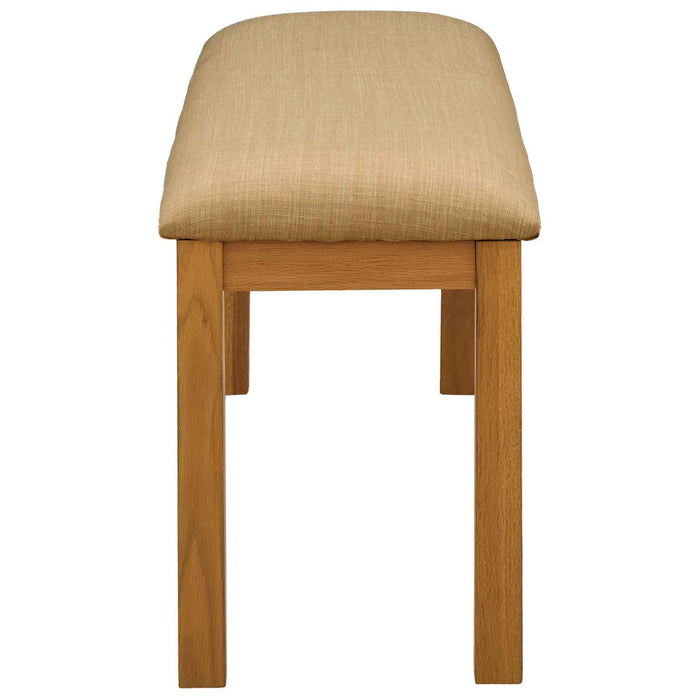 Bancă de Dining 95 x 32 x 45 cm Lemn de stejar masiv Bej WALTI