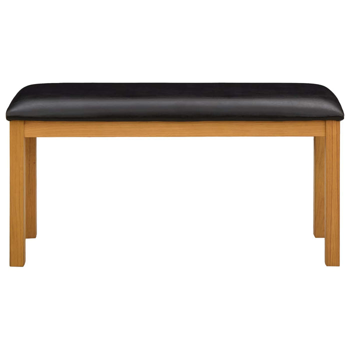 Bancă de Dining 95 x 32 x 45 cm Lemn de stejar masiv Negru WALTI