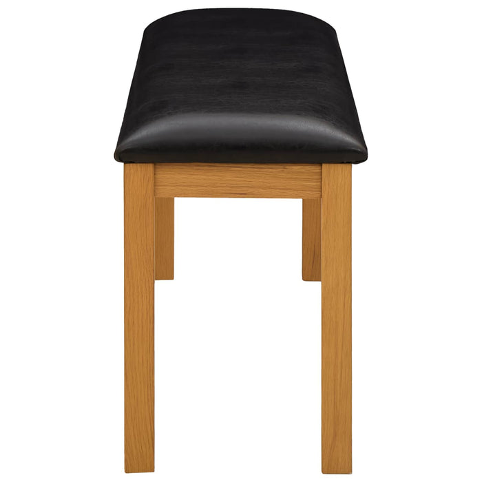 Bancă de Dining 95 x 32 x 45 cm Lemn de stejar masiv Negru WALTI