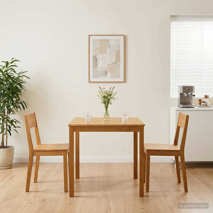Masă de dining 75 x 75 x 75,5 cm Lemn de stejar masiv natural - WALTI WALTI