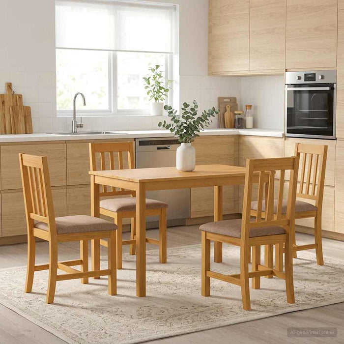 Masă de dining 110 x 75 x 75 cm Lemn de stejar masiv natural - WALTI WALTI