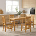 Masă de dining 110 x 75 x 75 cm Lemn de stejar masiv natural - WALTI WALTI
