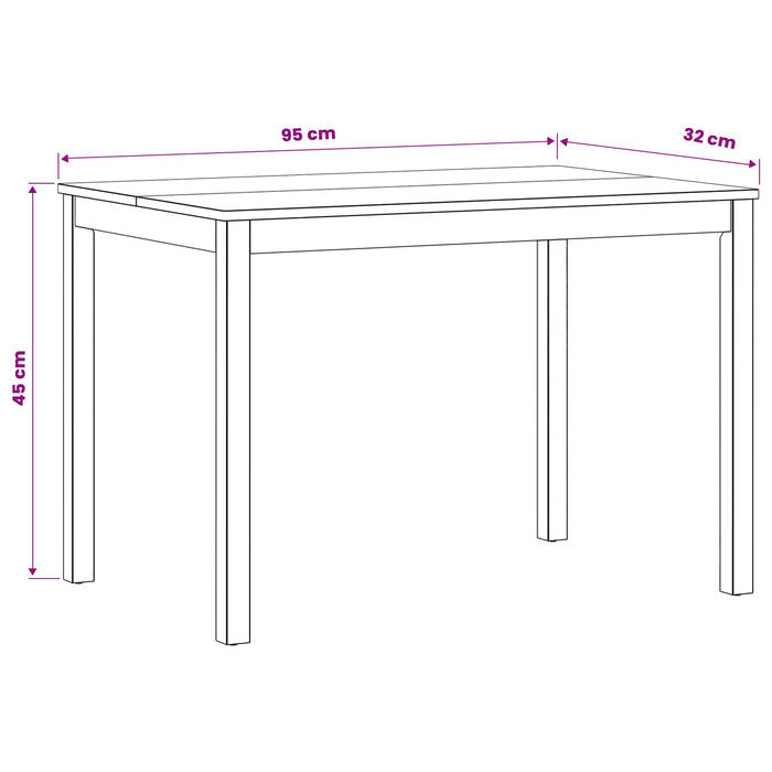 Masă de dining 110 x 75 x 75 cm Lemn de stejar masiv natural - WALTI WALTI