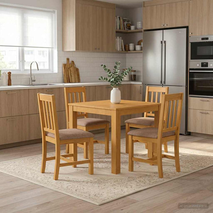 Masă de dining 90 x 90 x 75 cm Lemn de stejar masiv natural - WALTI WALTI