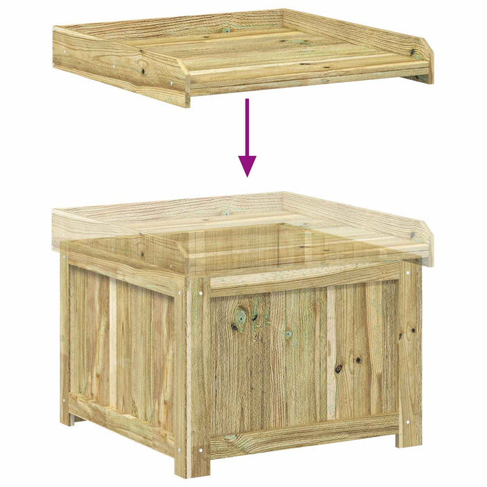 Cutie pentru perne de exterior Lemn de pin tratat - WALTI WALTI
