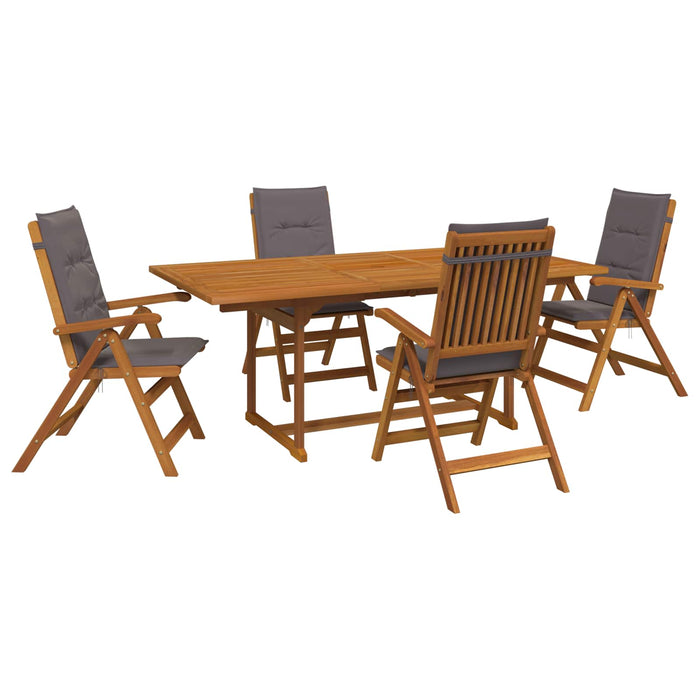 Set de dining pentru exterior cu parasolar 6 buc. Antracit WALTI