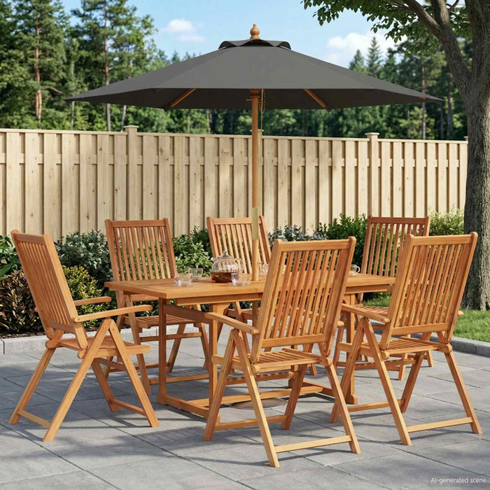 Set de dining pentru exterior cu umbrelă 8 buc. WALTI