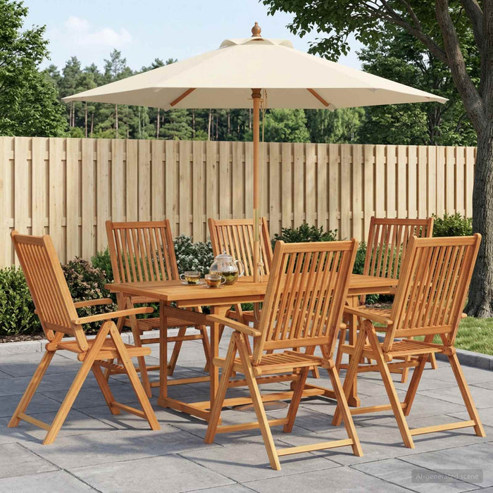 Set de dining pentru exterior cu umbrelă 8 buc. WALTI