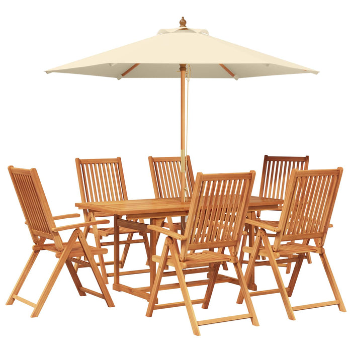Set de dining pentru exterior cu umbrelă 8 buc. WALTI