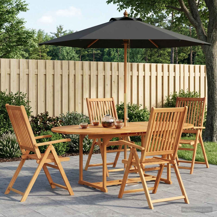 Set de dining pentru exterior cu parasolar 6 buc. WALTI