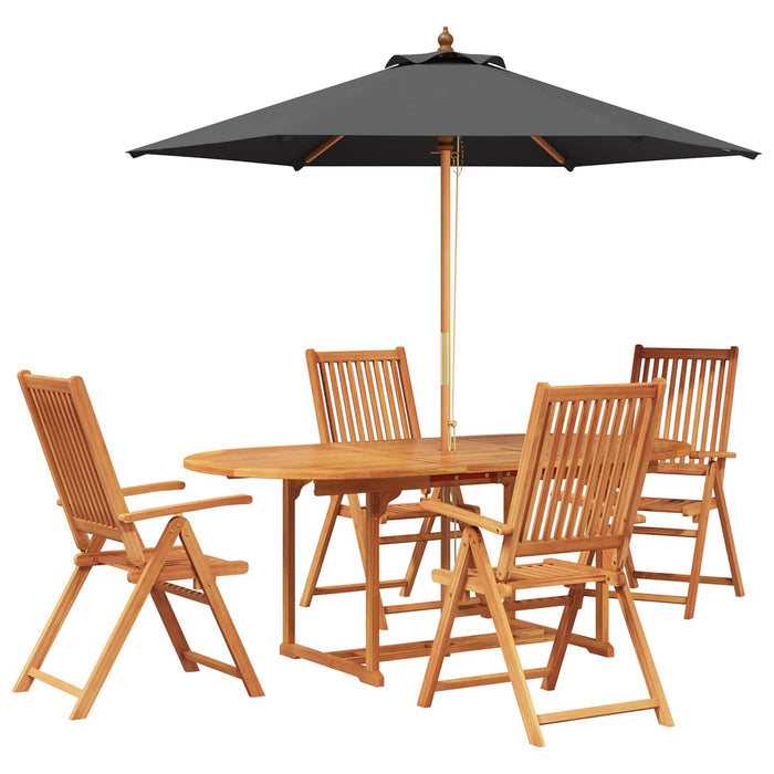 Set de dining pentru exterior cu parasolar 6 buc. WALTI