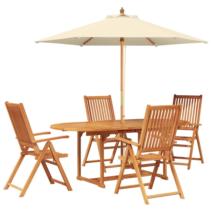 Set de dining pentru exterior cu parasolar 6 buc. WALTI