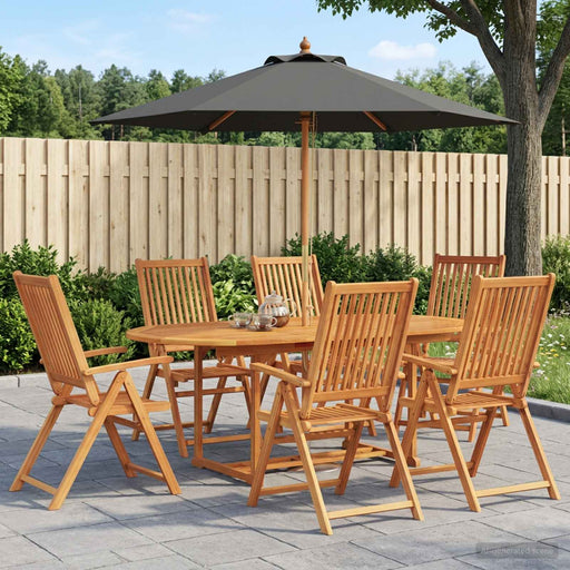 Set de dining pentru exterior cu parasolar 8 buc. - WALTI WALTI
