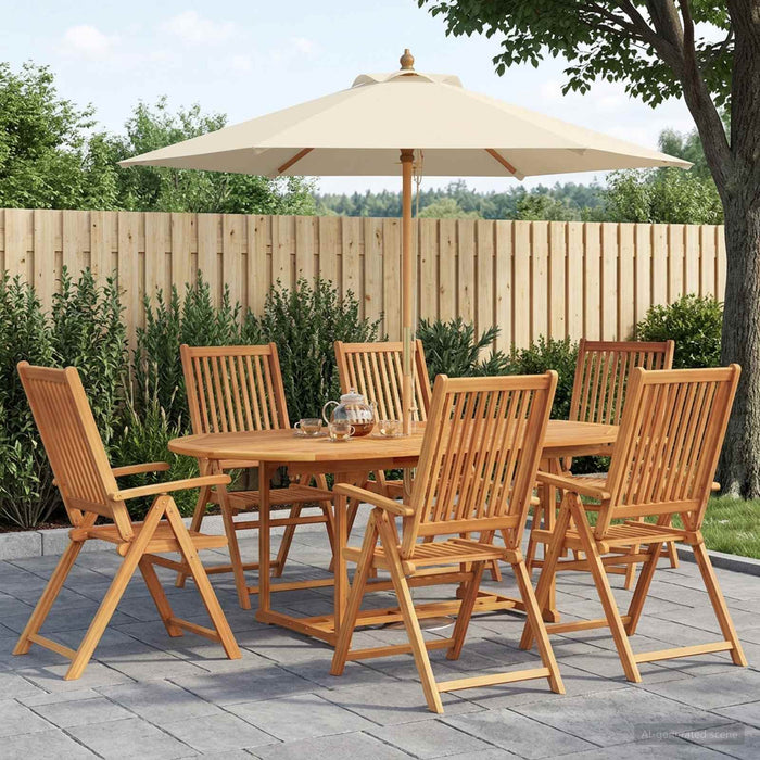Set de dining pentru exterior cu parasolar 8 buc. WALTI