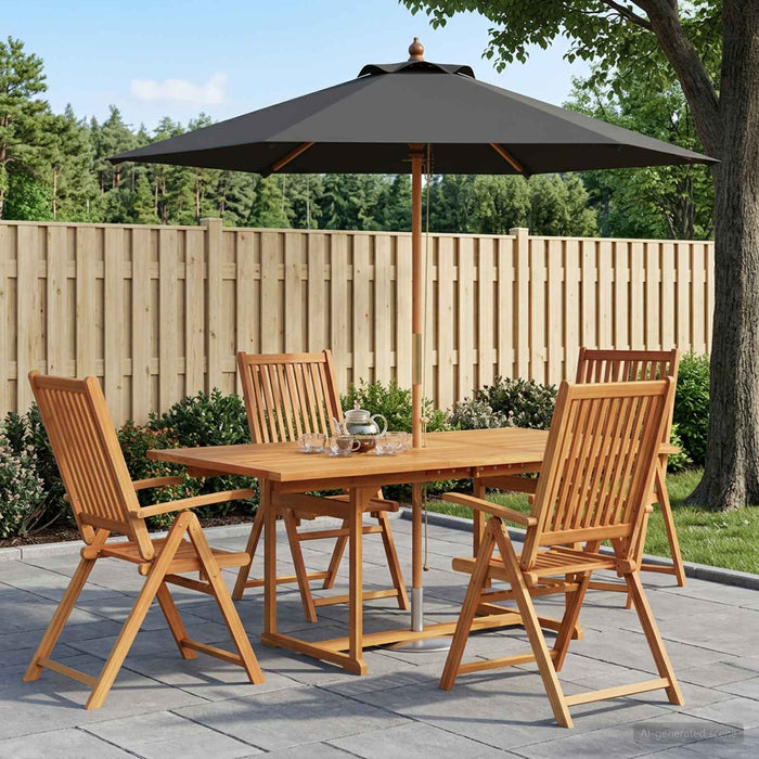 Set de dining pentru exterior cu parasolar 6 buc. WALTI