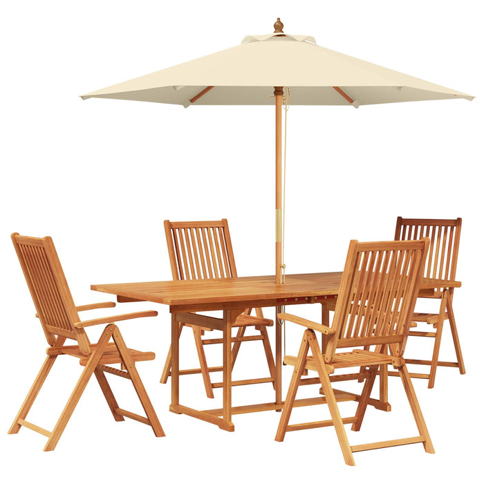 Set de dining pentru exterior cu parasolar 6 buc. WALTI