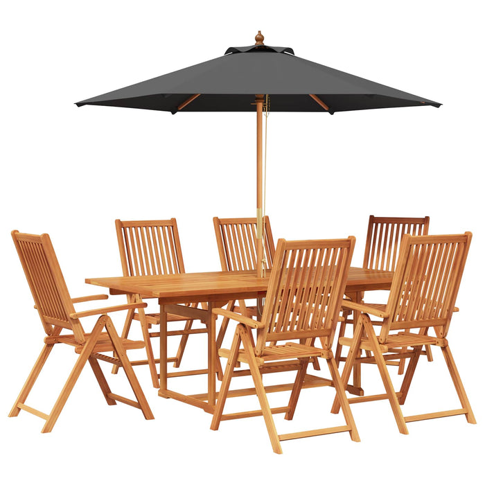 Set de dining pentru exterior cu parasolar 8 buc. WALTI