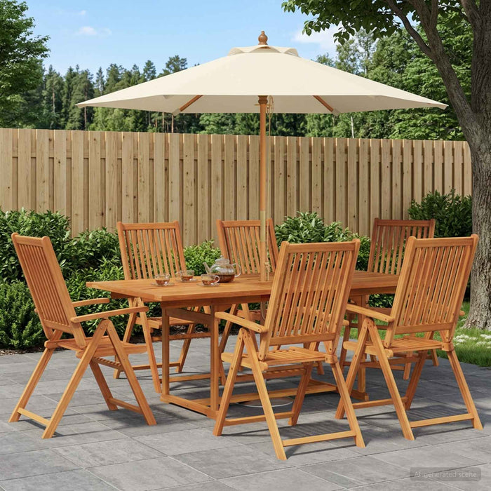 Set de dining pentru exterior cu parasolar 8 buc. WALTI