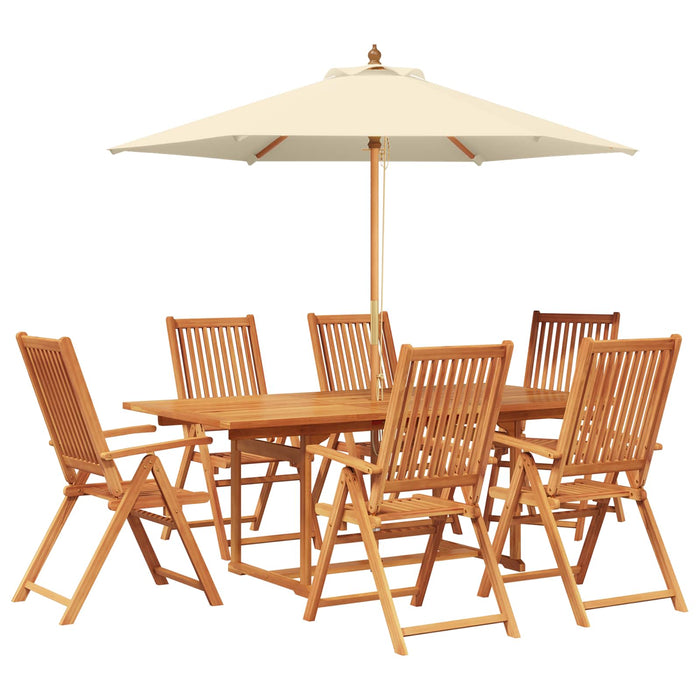 Set de dining pentru exterior cu parasolar 8 buc. WALTI