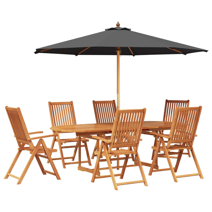 Set de dining pentru exterior cu parasolar 8 buc. WALTI