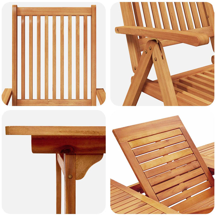 Set de dining pentru exterior cu parasolar 8 buc. WALTI