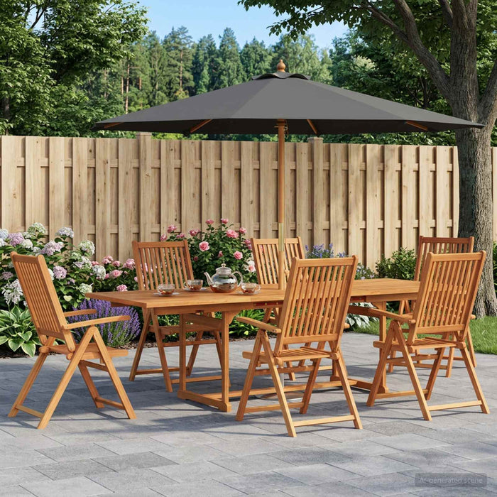 Set de dining pentru exterior cu parasolar 8 buc. WALTI