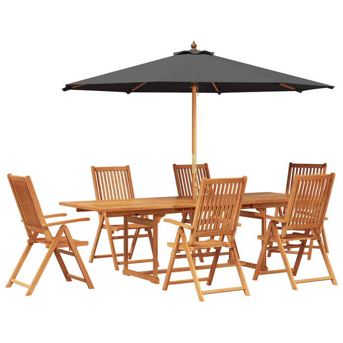 Set de dining pentru exterior cu parasolar 8 buc. WALTI