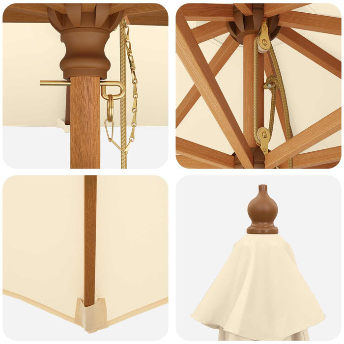 Set de dining pentru exterior cu parasolar 8 buc. WALTI