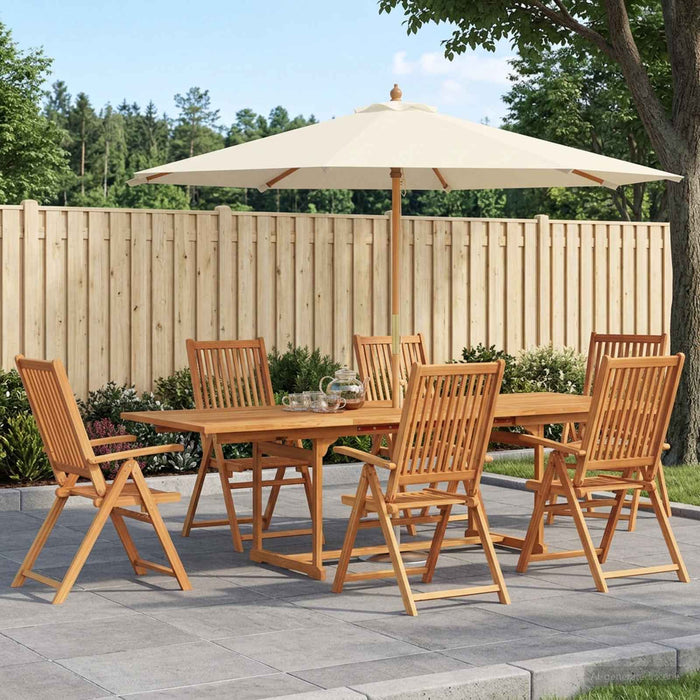 Set de dining pentru exterior cu parasolar 8 buc. WALTI