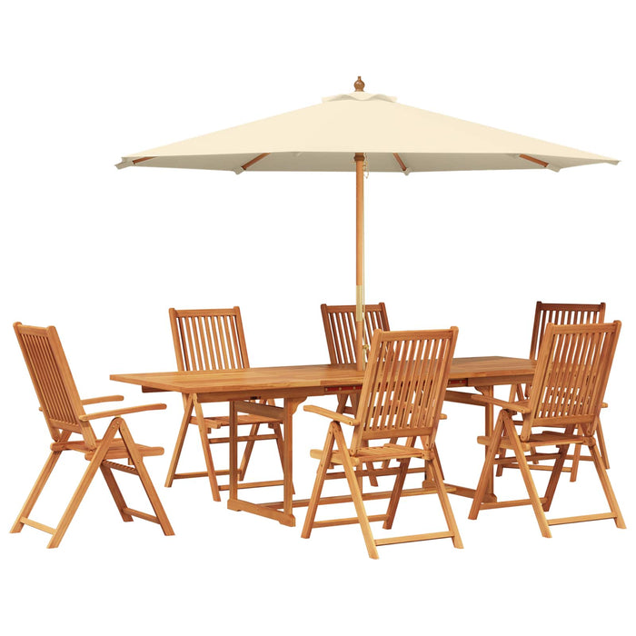 Set de dining pentru exterior cu parasolar 8 buc. WALTI