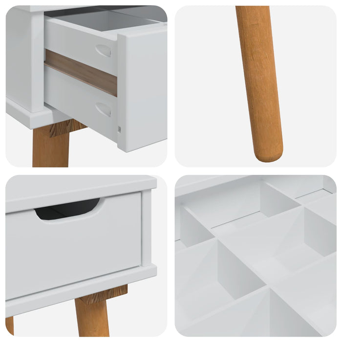 Set de Dressing FAUSKE 2 pcs Alb 100 x 50 x 103,5 cm - WALTI WALTI