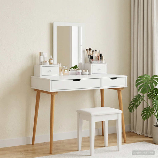 Set de Dressing FAUSKE 4 pcs Alb 100 x 50 x 143 cm - WALTI WALTI
