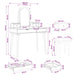 Set de Dressing FAUSKE 5 pcs Alb 100 x 50 x 143 cm - WALTI WALTI